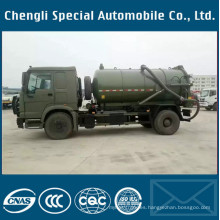 Dongfeng Army Green 4X4 Depósito de aspiración en vacío del camión de aguas residuales